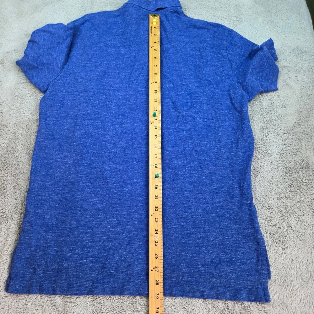 Polo Ralph Lauren Polo Shirt Mens Sz L Classic Fit Short Sleeve Heathered Blue